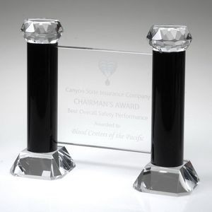 8 1/2" Crystal Award - Pillars of Achievement