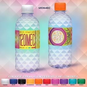 12 Oz. Custom Label Water in a clear Diamond Bottle