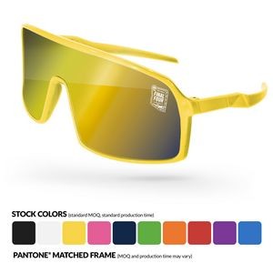 Sport Viper Mirror Sunglasses w/1 Color Lens Imprint