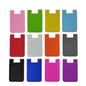 Silicone Phone Wallet Stick Card Holder