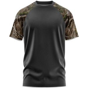 Mossy Oak® Men's Raglan 4.4 Oz. Polyester Interlock T-Shirt
