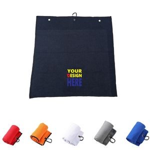 Full Color Printed Square Waffle Golf Towel