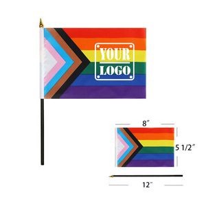 Progress Pride Hand Flags