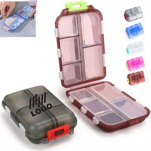 Travel Pill Organizer Holder Box 10 Compartments