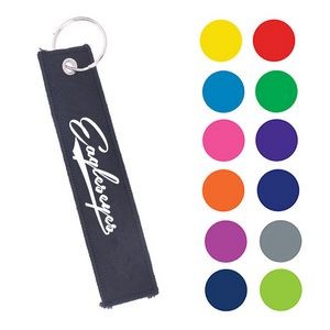 Keychain with Embroidered Tag