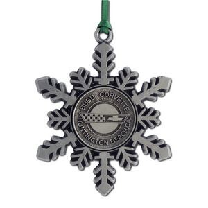 Snowflake Stock Ornament w/Die Struck emblem