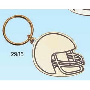 Brass Football Helmet Key Ring