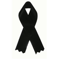 Blank Mourning Awareness Ribbon Pin (3 1/2")