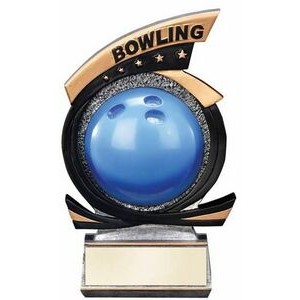 Gold Star Bowling Award - 7"