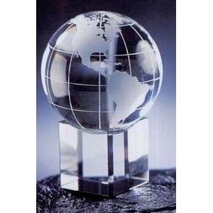 Embedded Globe With Clear Base Award