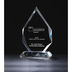 Flame Series Multi-Faceted Optical Crystal Award (5 3/8"x8 7/8")