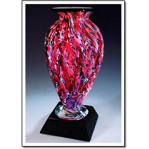 Sakura Storm Mercury Art Glass Vase w/o Marble Base (6.5"x12")