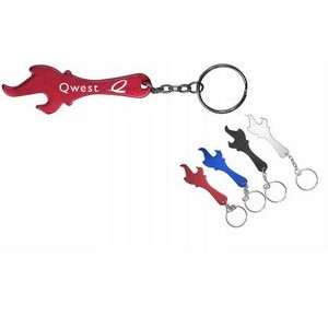 Torch & Fire Flame Aluminum Bottle Opener with Keychain (9 Week Production)