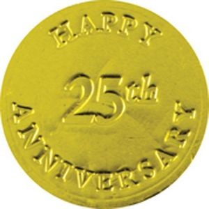 Happy 25th Anniversary Chocolate Coin