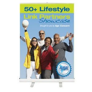 Table Top Retractable Banner Stand w/ Graphic
