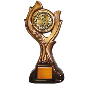 Stock 15" Victory Trophy- 2" Golf Male Coin With Engraving Plate