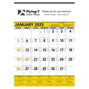 Triumph® Calendars Yellow & Black Contractor Memo