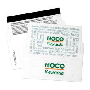 Plastic Card with Key Tag and Magstripe