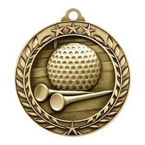 1.75" Wreath Award Golf Medal