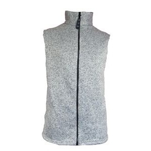Unisex Polyester Heather Knitted Fleece Vest