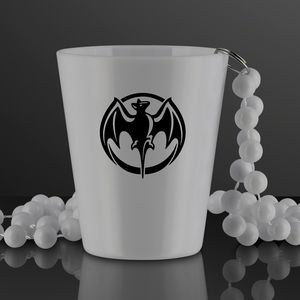 White Shot Glass Bead Necklace (NON-Light Up)
