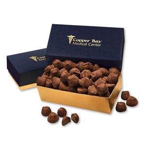 Navy & Gold Gift Box w/Cocoa Dusted Truffles