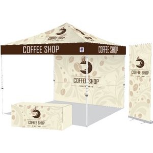 Pyramid™ Instant Shelter® Bundle #7 w/Digital Print Top, 6' Table Cover, Sidewall & Rollup Banner