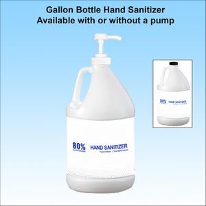 Gallon Bottle Hand Sanitizer (80% Alcohol) EPA FDA, with or without a Pump. USA Made