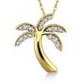 Jilco Inc. Yellow Gold Palm Tree Necklace