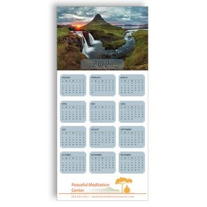 Z-Fold Personalized Greeting Calendar - Autumn Lake