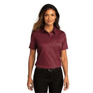 Port Authority® Ladies Short Sleeve Super Pro™ React™ Twill Shirt