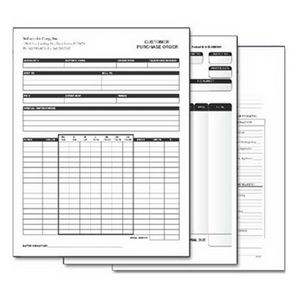 8.5" x 11" - 2 Part NCR Forms - 8.5" x 11" - 1 Color- Black- No Numbering