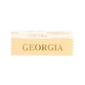 Georgia Stk A Rbn Peach Ribbon Gold Imprint