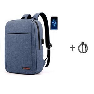 Size XL Upgraded Style Backpack Simple School Bag Middle School Backpack USB Backpack