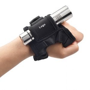 Underwater Dive Flashlight Holder Snorkeling Torch Wrist Strap Glove