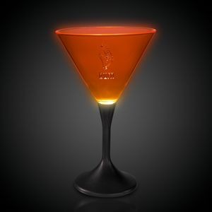 Orange Laser Engraved Neon LED Martini Glass(Laser Engraved)