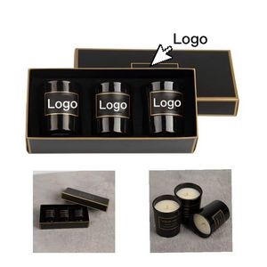 Soybean Wax Black Candle Gift Set