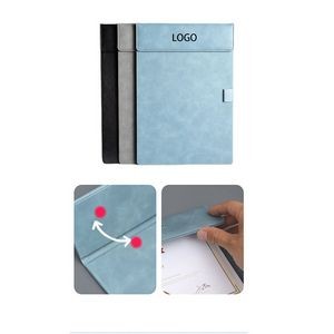 A4 Pu Leather Magnetic Clipboard