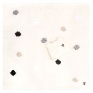 Baby Blanket - Polka Dot w/ Bear Cap - Neutral - 30*30
