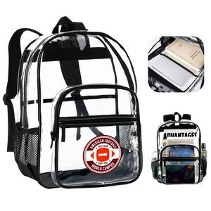 0.4mm Thickness Clear School Backpack W Laptop Sleeve(13"*6.3"*17.3")