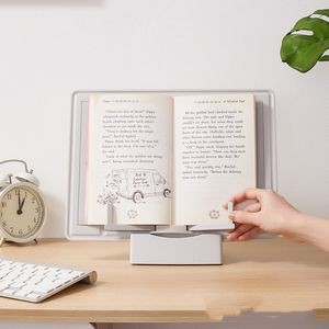 Book Holder with Sturdy Page Clips and Pen Slot Magnetic Suction and Non-Slip Design