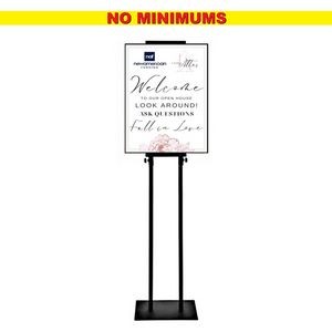Metal Retail Stand with 2-24x48 foamboard sign