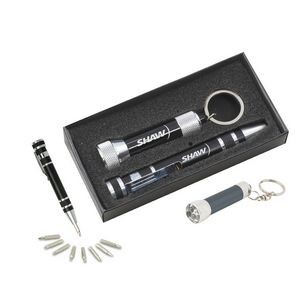 S12 Gift set KF100 Keychain flashlight & KM401 Screwdriver