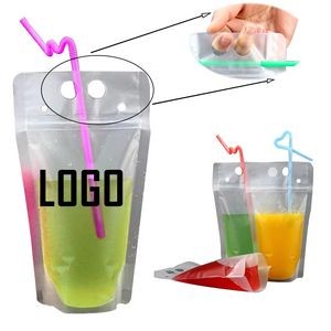 14 Oz. Disposable Transparent Beverage Drink Pouch (5"x9")