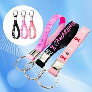 Pink Ribbon Key Charm