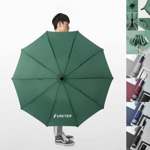 UPF 50+ 99% UV Protection, Reflective Safety Strip, Automatic Open, Reverse Folding Umbrella