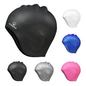 Silicone Swimming Cap W/ Earmuffs