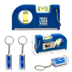 Portable Mini Spirit Magnetic Base Pocket Bubble Measuring Keychain Horizontal Vertical Leveler