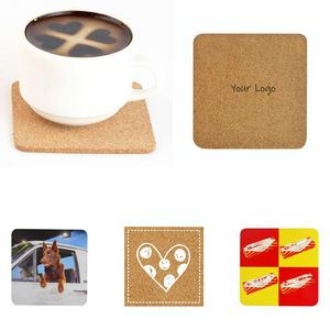 Sustainable Eco-Friendly Cork Square Drink Coasters