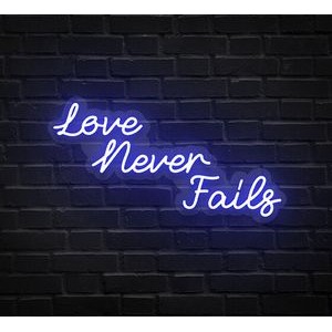 Love Never Fails Neon Sign (48 " x 29 ")